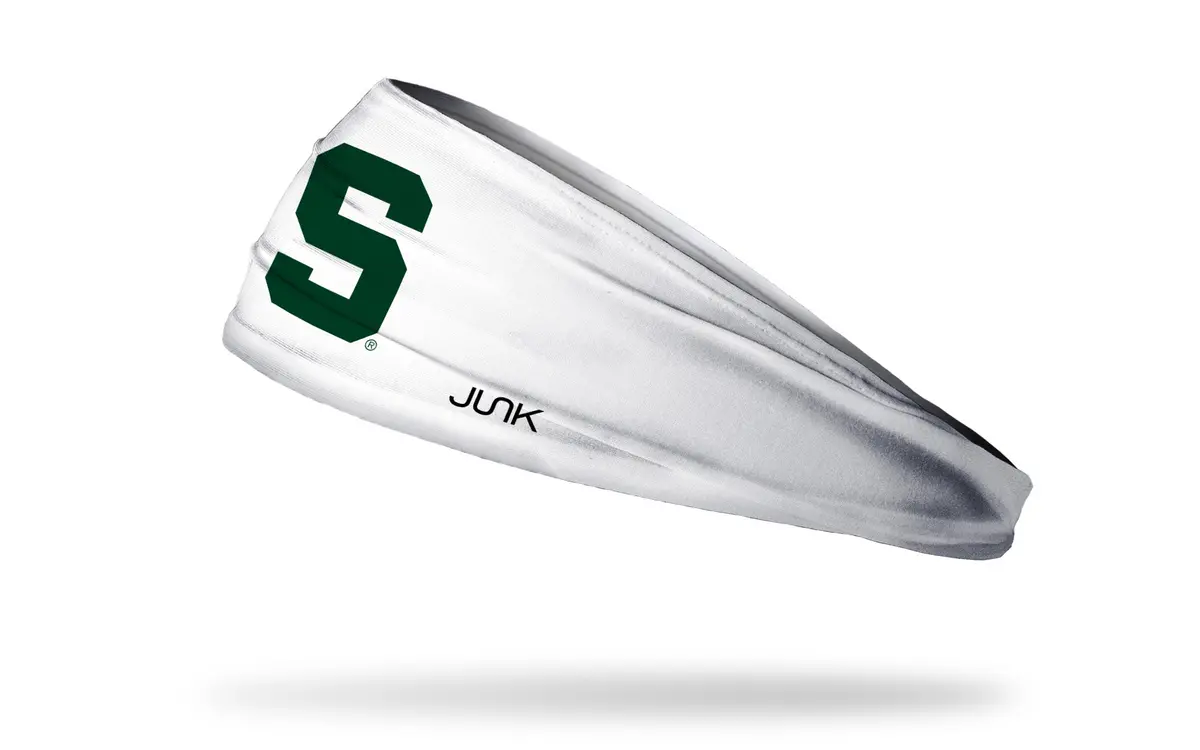 Michigan State University: S Logo White Big Bang Lite Headband 1