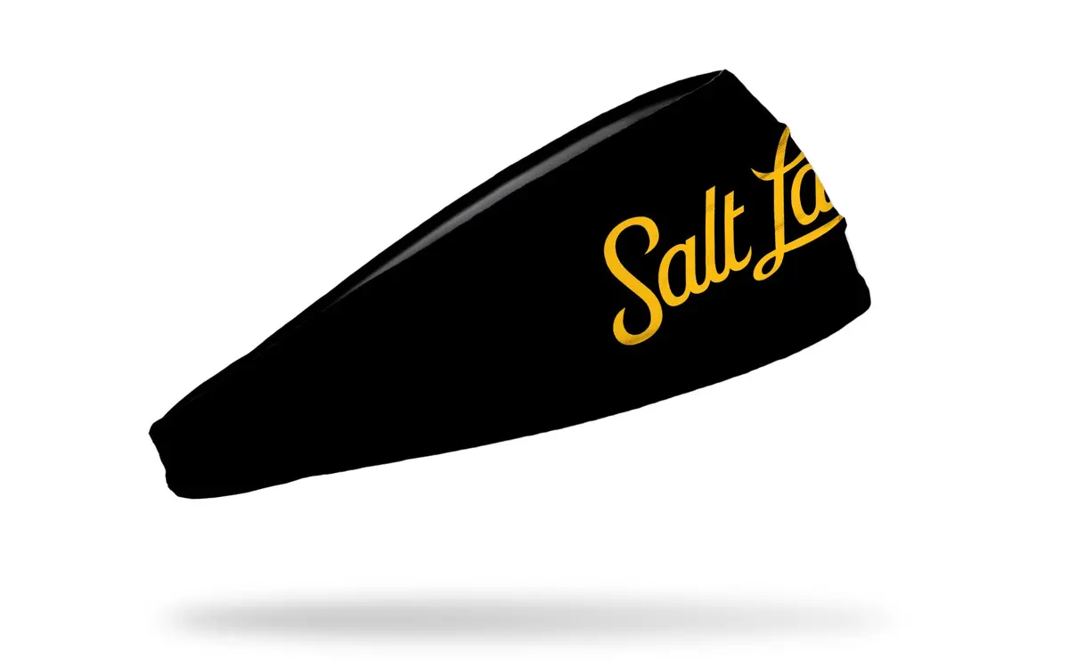Salt Lake Bees: Script Black Big Bang Lite Headband 1