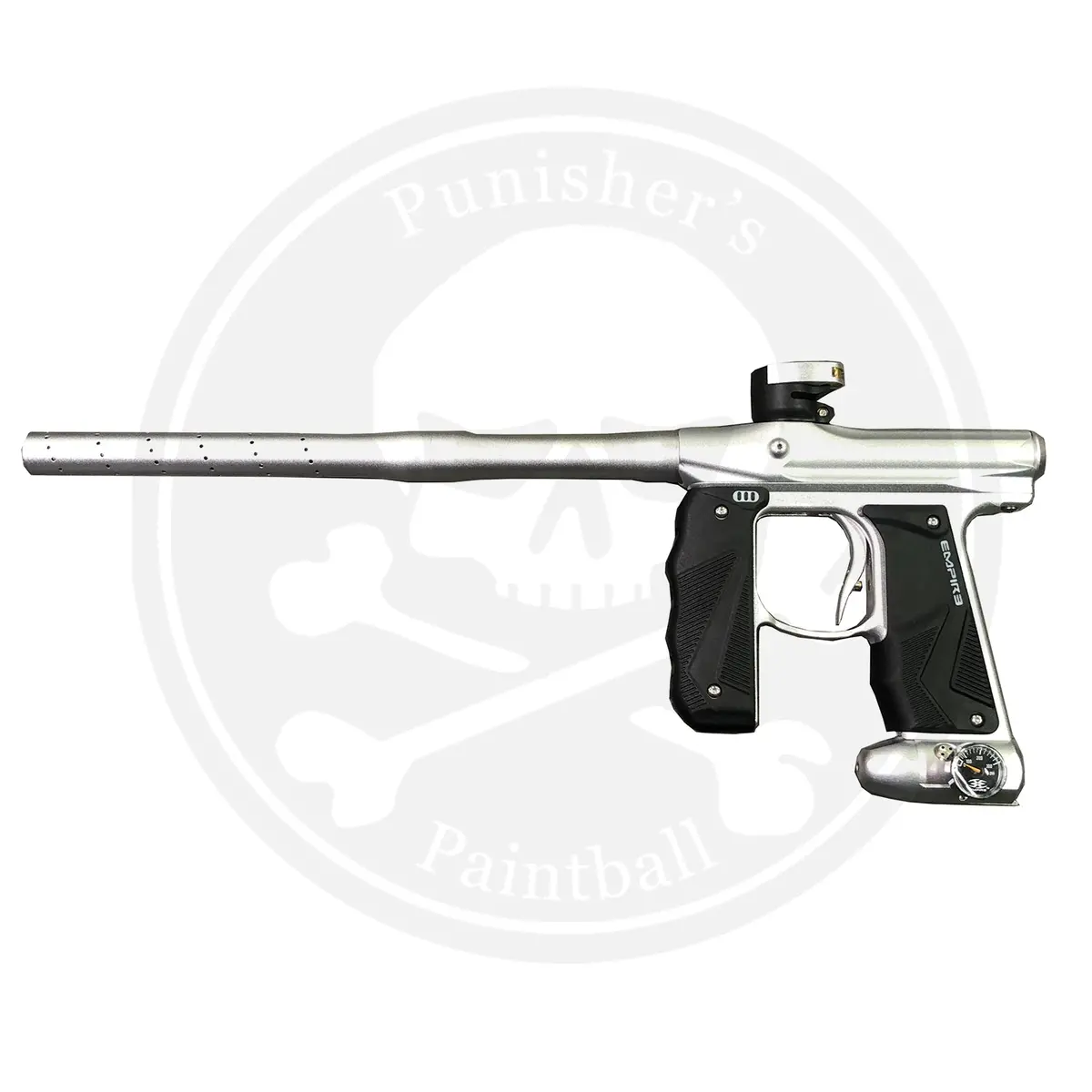 Empire Paintball Mini Gs Marker W/ 2 Piece Barrel - Dust Silver 1
