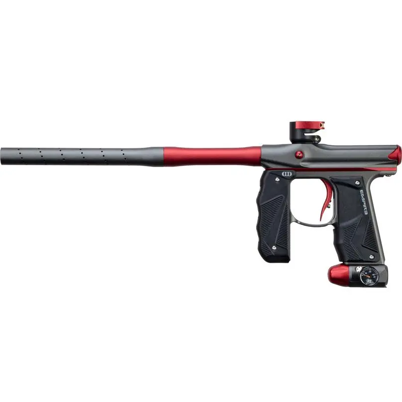 Empire Paintball Mini Gs Marker W/ 2 Piece Barrel - Dark Grey/Red 1
