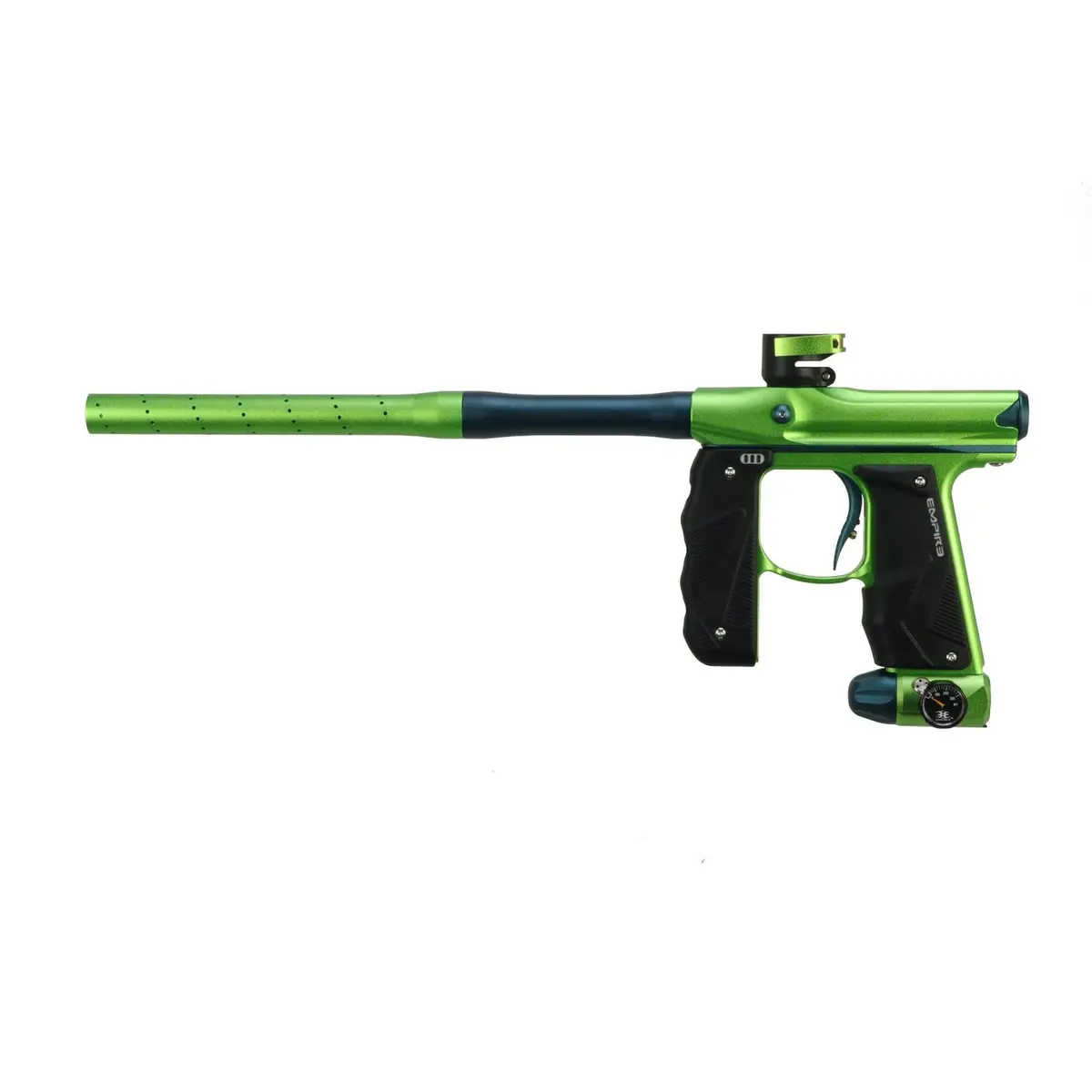 Empire Paintball Mini Gs Marker W/ 2 Piece Barrel - Dust Cadmium Green / Dust Admiral Blue 1