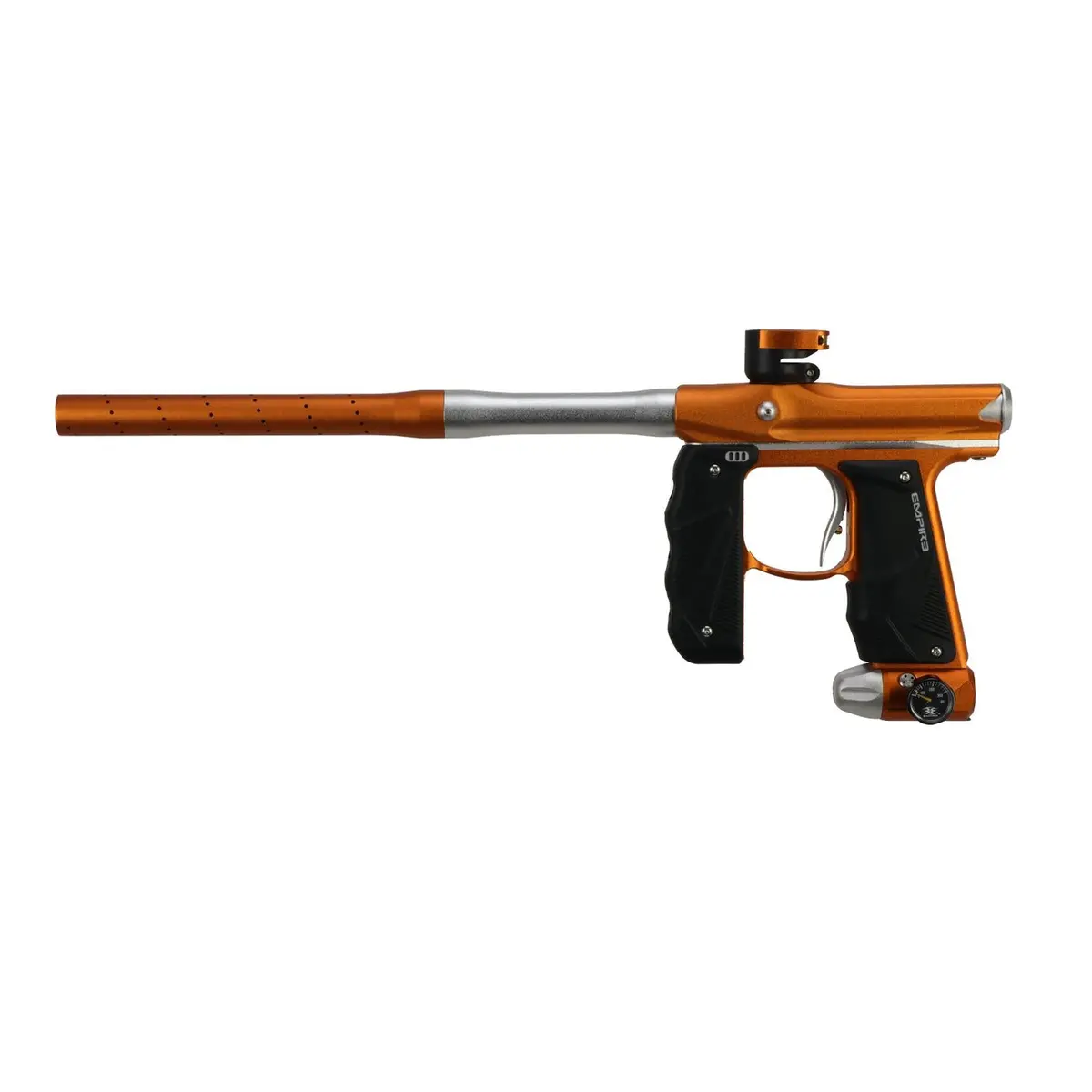 Empire Paintball Mini Gs Marker W/ 2 Piece Barrel - Dust Tangerine / Dust White 1