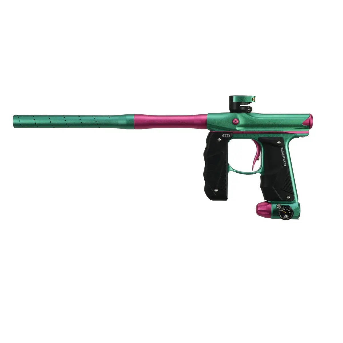 Empire Paintball Mini Gs Marker W/ 2 Piece Barrel - Dust Teal / Hot Pink 1
