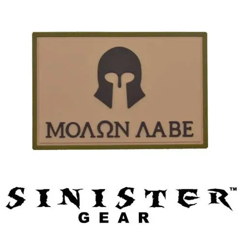 Sinister Gear "Molon Labe (Come And Take)" Pvc Patch - Arid 1