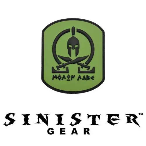 Sinister Gear "Molon Labe (Come And Take) Pendant" Pvc Patch - Green 1