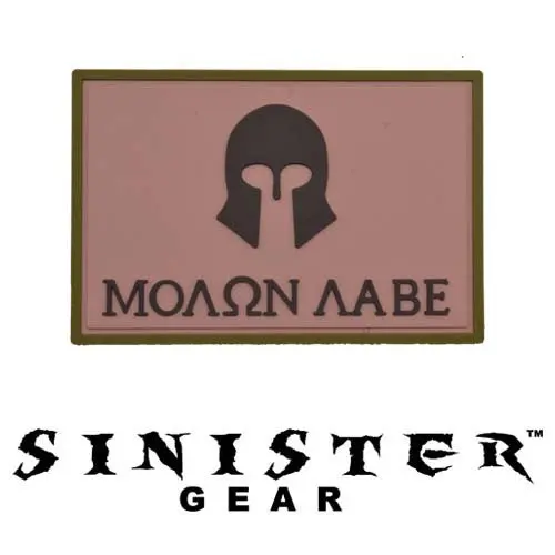 Sinister Gear "Molon Labe (Come And Take)" Pvc Patch - Red 1