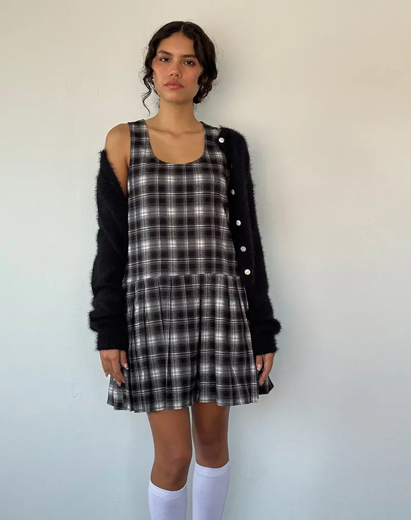 Namaya Mini Dress In Black White Check 1