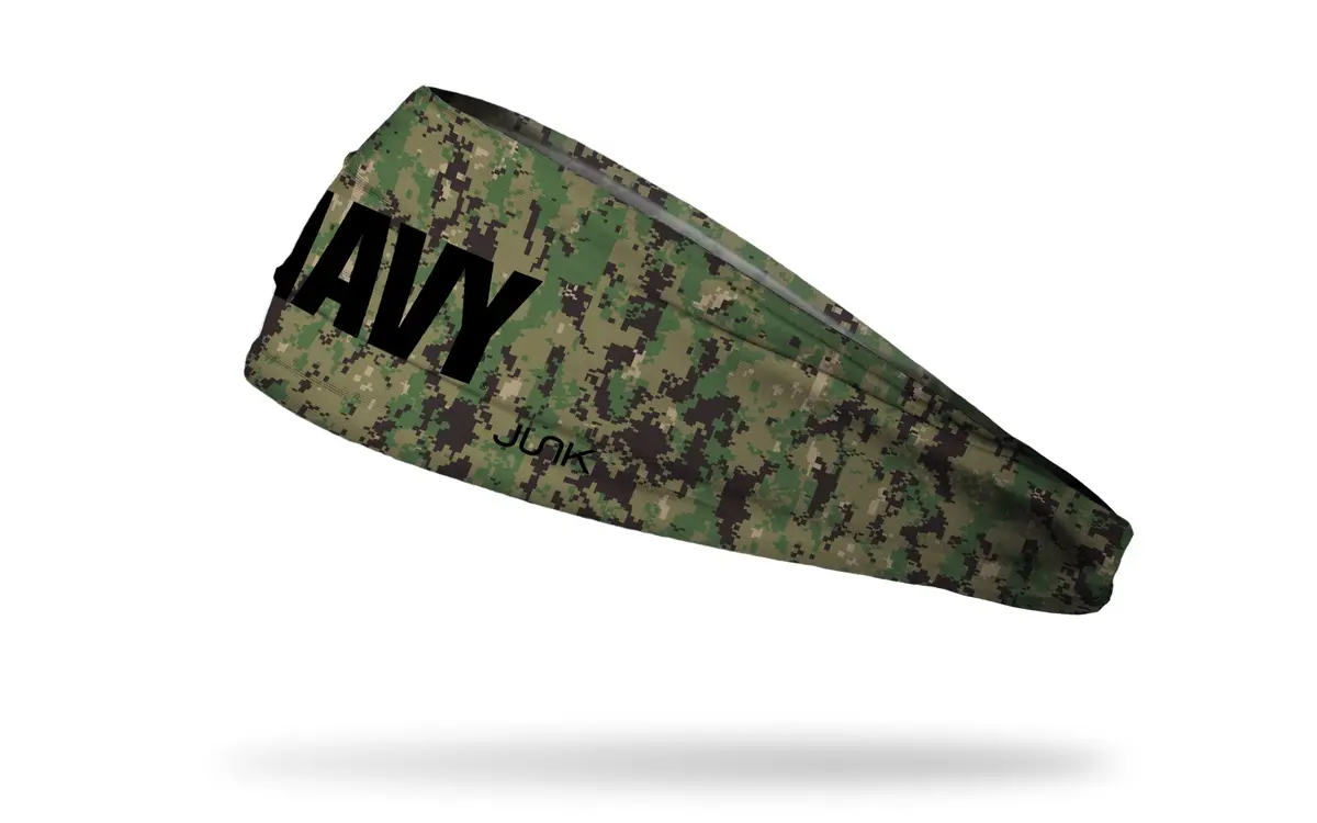 Navy: Wordmark Camo Big Bang Lite Headband 1