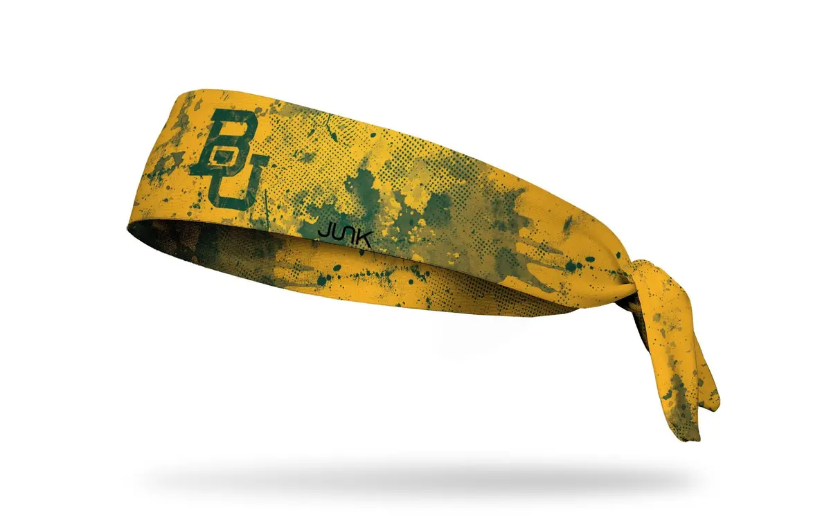 Baylor University: Grunge Gold Tie Headband 1