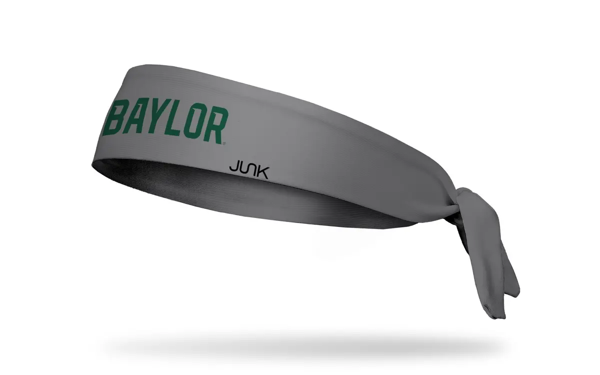 Baylor University: Wordmark Gray Flex Tie Headband 1