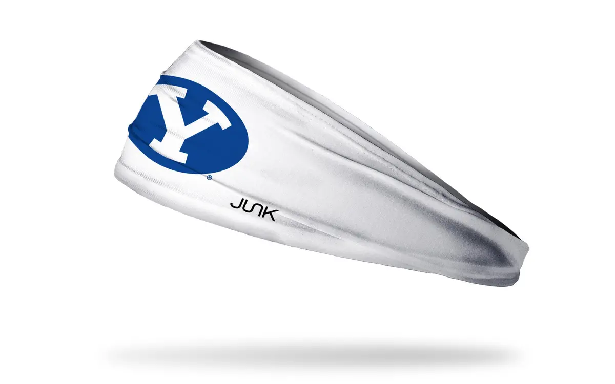 Brigham Young University: Y Logo White Big Bang Lite Headband 1