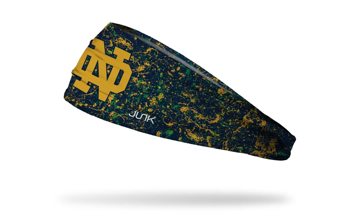 University Of Notre Dame: Splatter Navy Big Bang Lite Headband 1