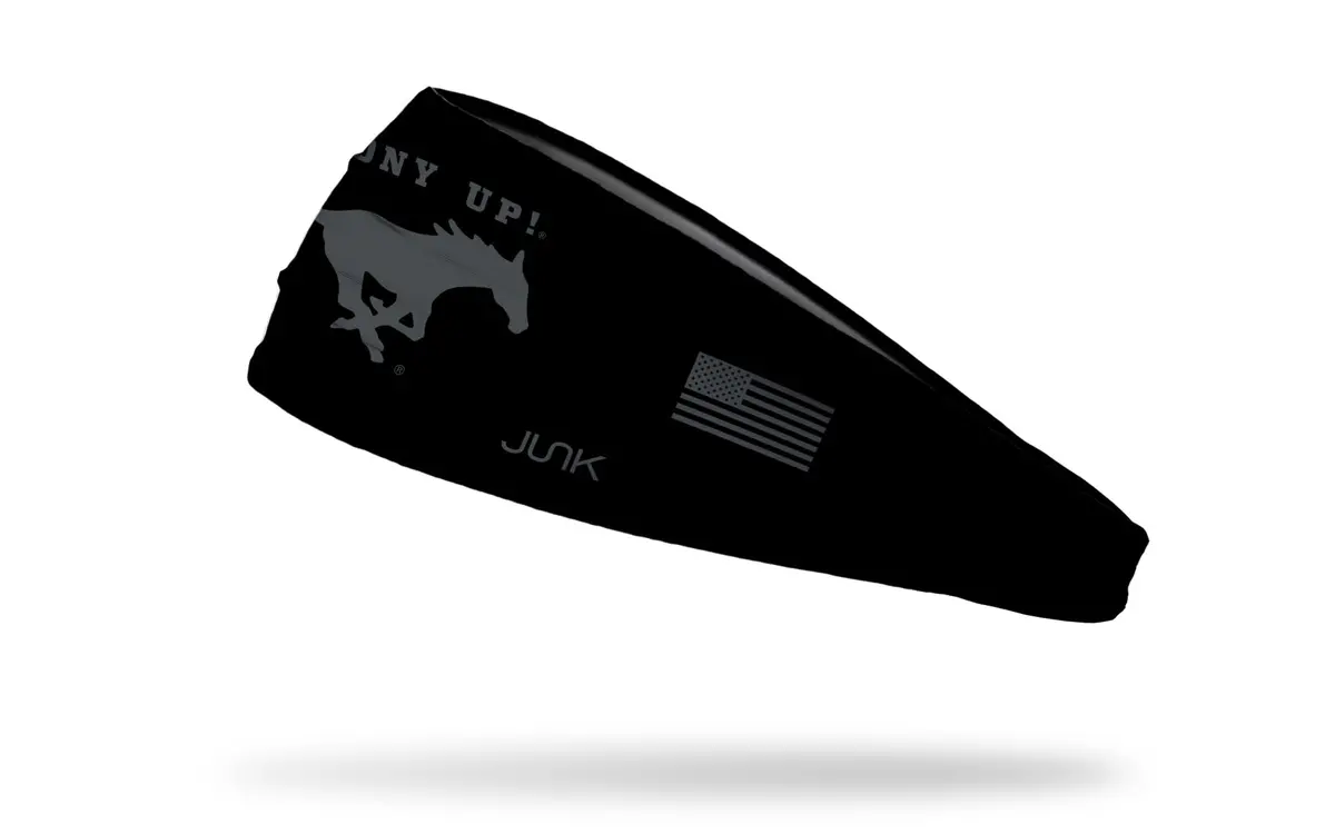 Southern Methodist University: Black Out Big Bang Lite Headband 1