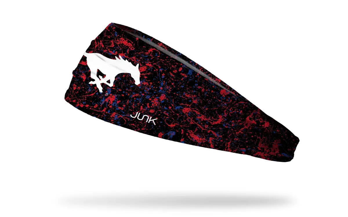 Southern Methodist University: Splatter Big Bang Lite Headband 1