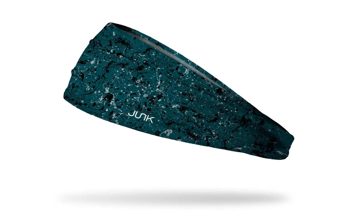 Green Silver Black Splatter Big Bang Lite Headband 1