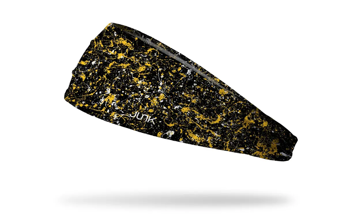 Black Gold White Splatter Big Bang Lite Headband 1