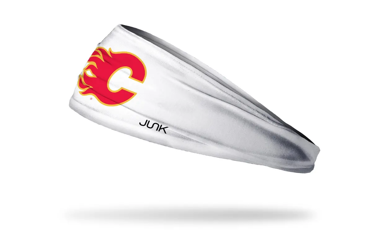 Calgary Flames: Logo White Big Bang Lite Headband 1