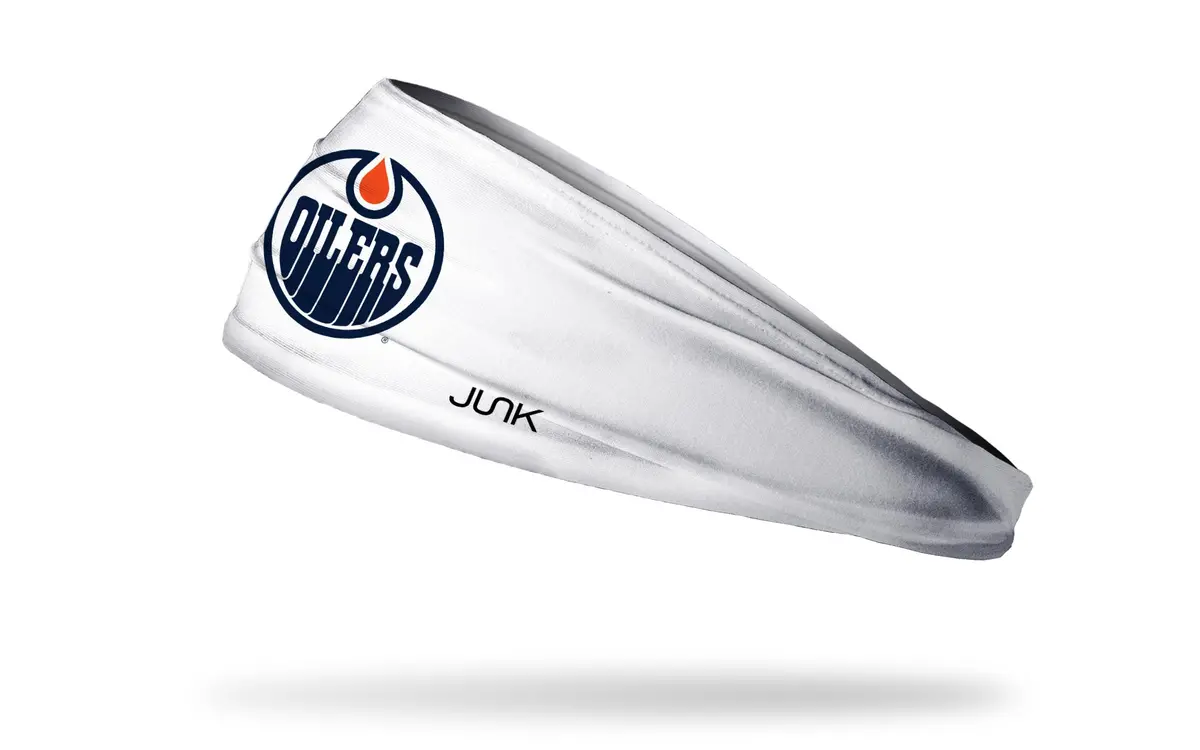 Edmonton Oilers: Logo White Big Bang Lite Headband 1
