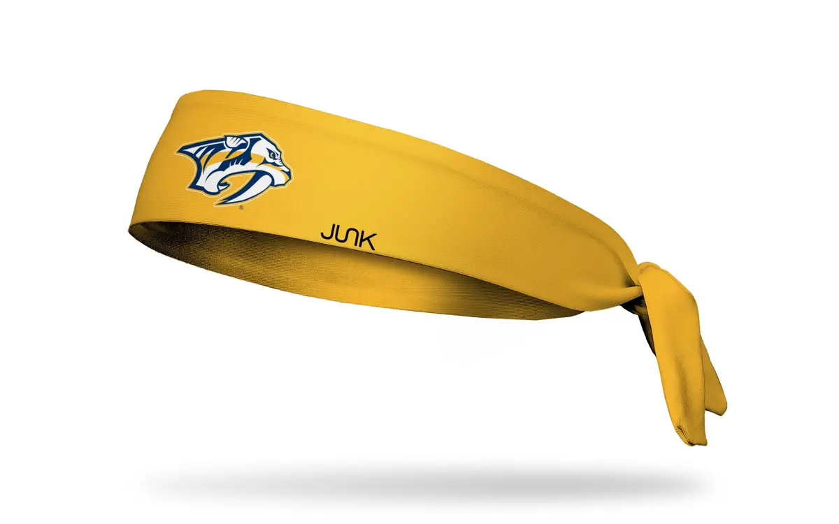 Nashville Predators: Logo Yellow Flex Tie Headband 1