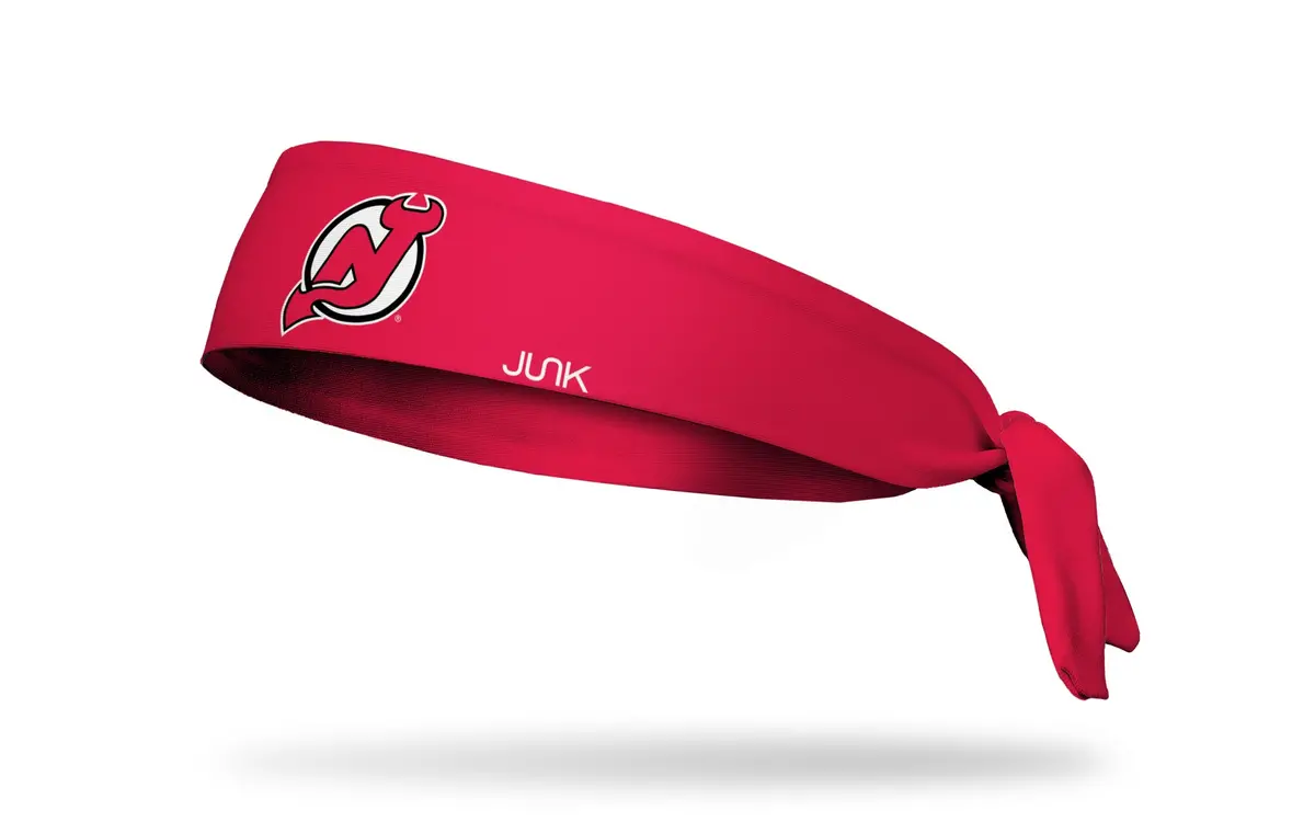 New Jersey Devils: Logo Red Flex Tie Headband 1