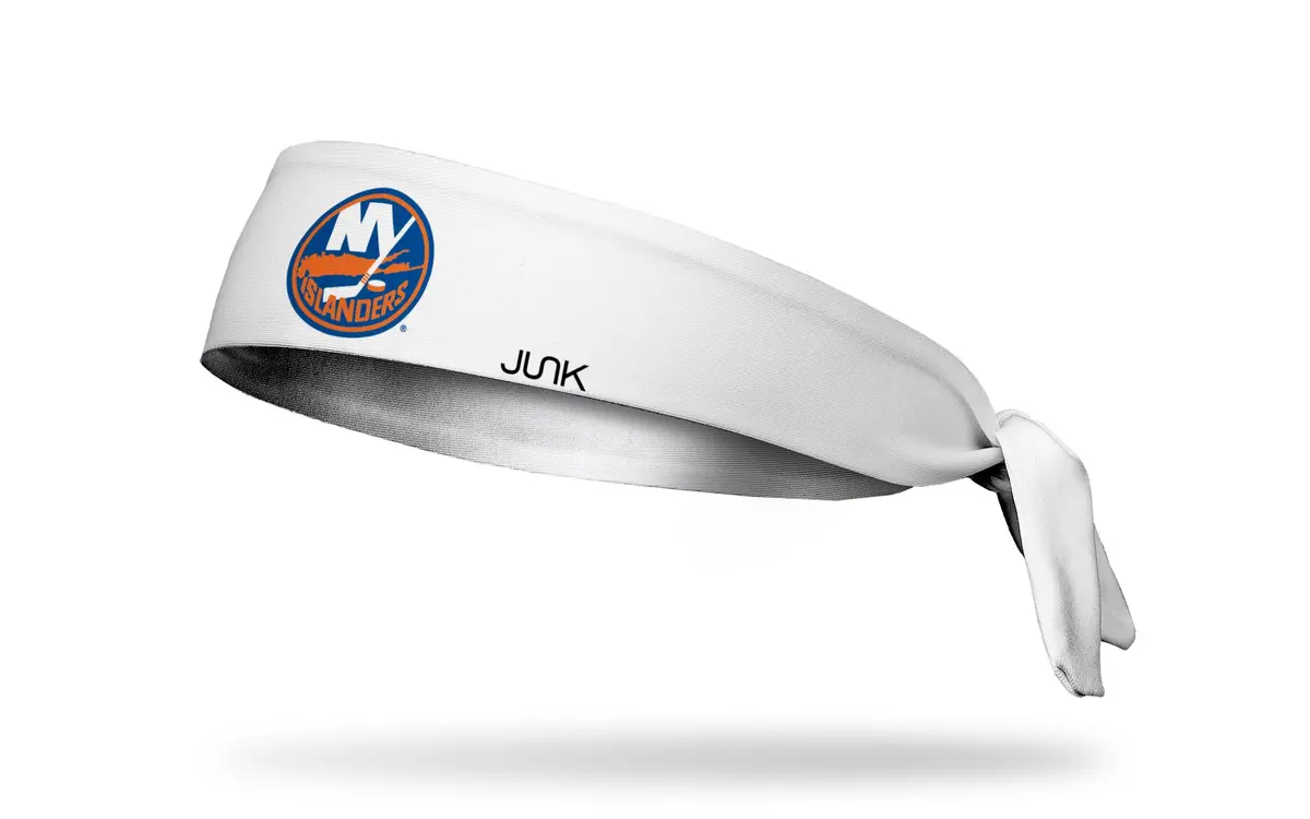 New York Islanders: Logo White Flex Tie Headband 1