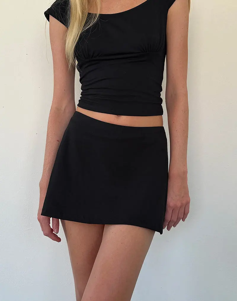 Nidya A-Line Mini Skirt In Black 1
