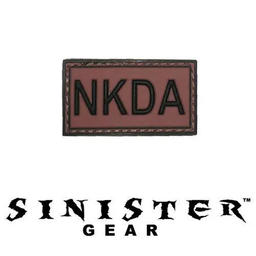 Sinister Gear "Nkda" Pvc Patch - Red 1