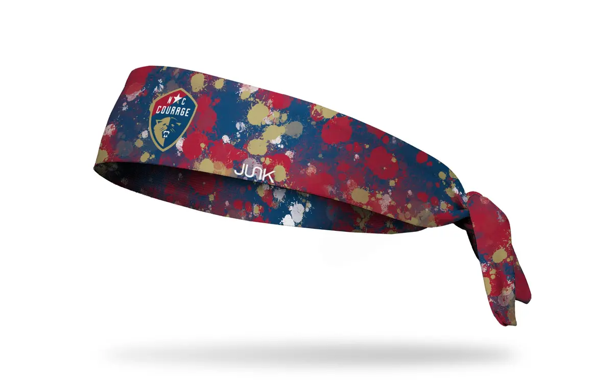 North Carolina Courage: Splatter Flex Tie Headband 1