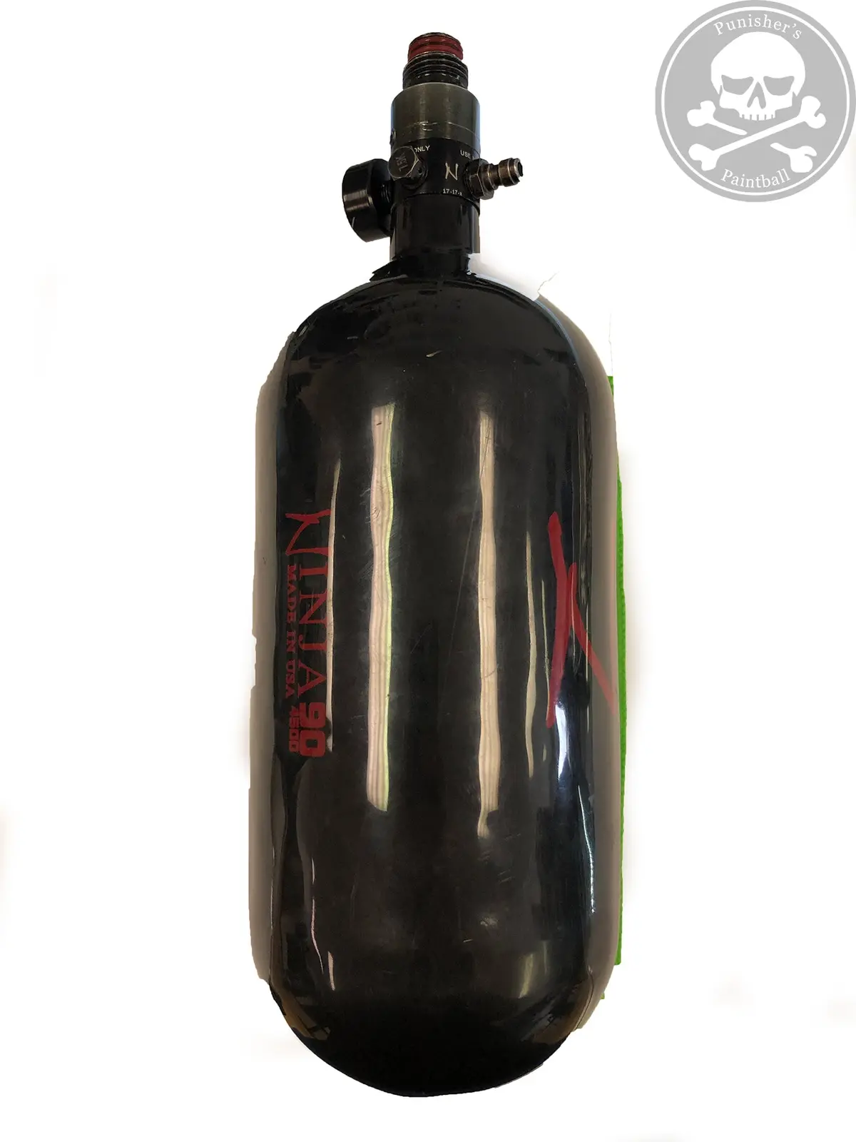 Used Ninja Sl2 90/45 Paintball Tank - Black/Red 1
