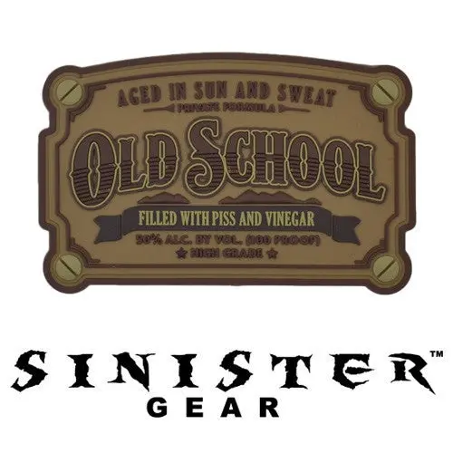 Sinister Gear "Old School" Pvc Patch - Brown 1