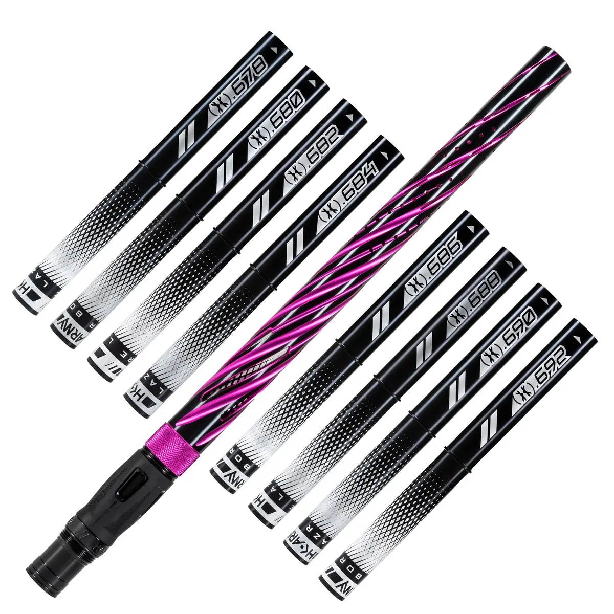 Hk Army Lazr Barrel Kit - Elite Orbit - Autococker Thread - Dust Pink/Black Inserts 1