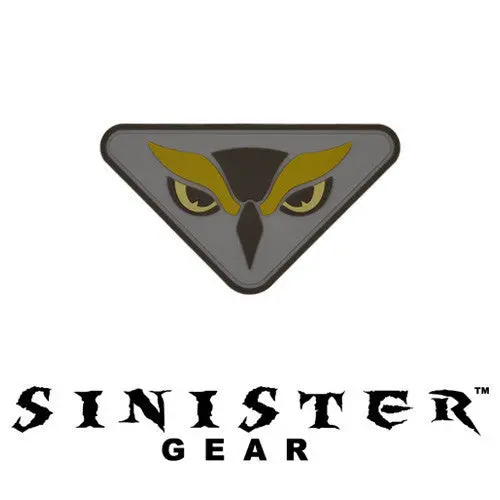 Sinister Gear "Owl" Pvc Patch - Grey 1