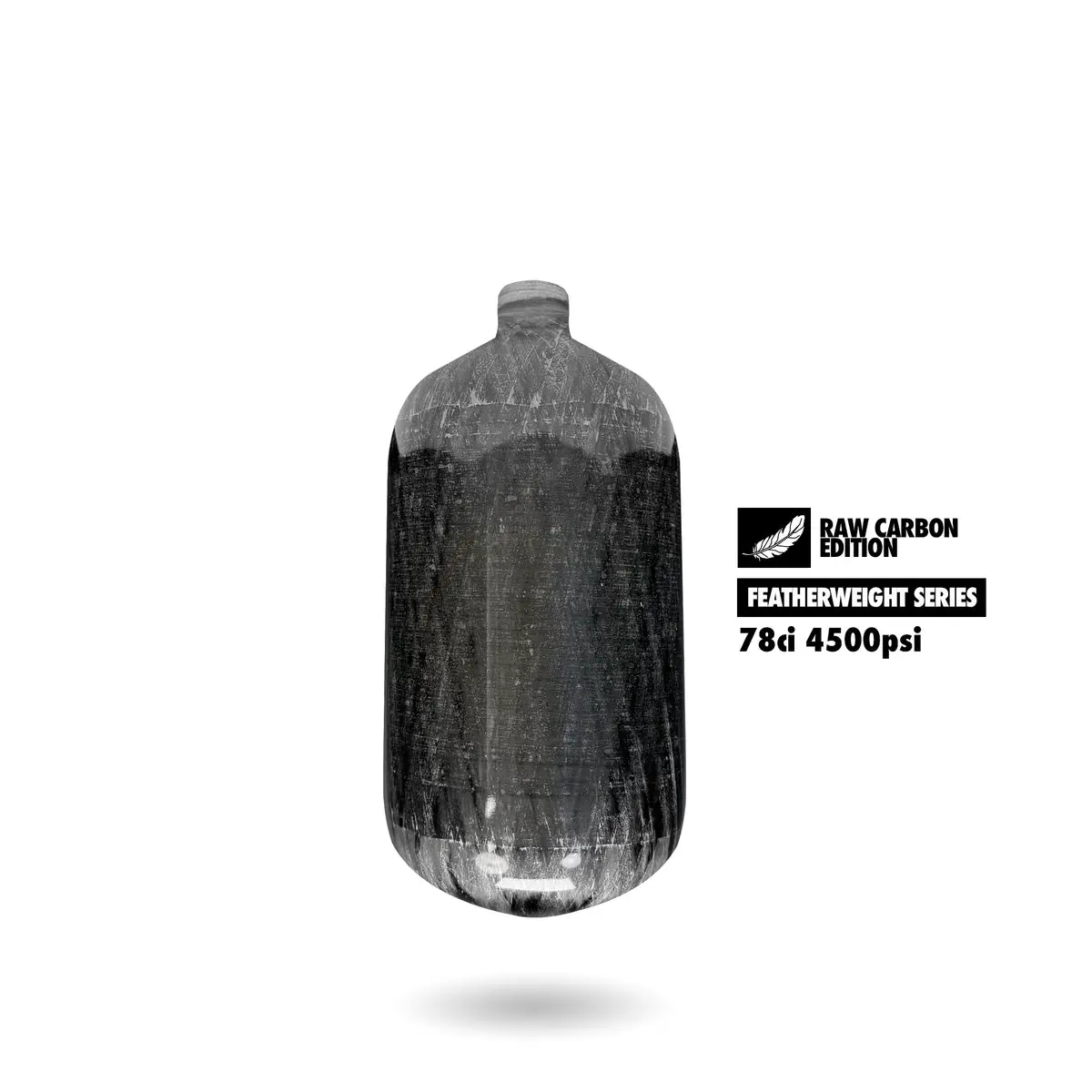 Infamous/Powerhouse™ “Featherweight” Air Tank 78Ci (Bottle Only) - Raw Carbon 1
