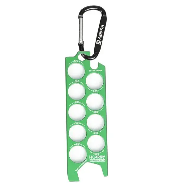 Paintball Sizer Guide - Neon Green 1