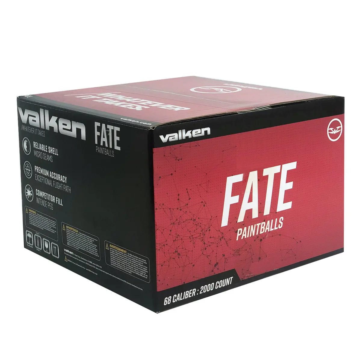 Valken Fate 2 Tone Mettalic Paintballs - Pink/Yellow Shell - Yellow Fill - 2000 Count 1
