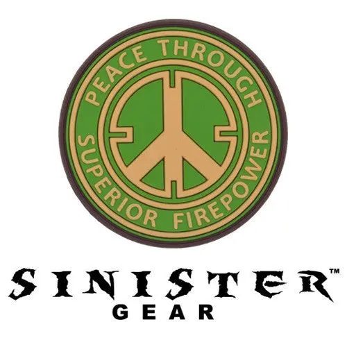 Sinister Gear "Peace" Pvc Patch - Green 1