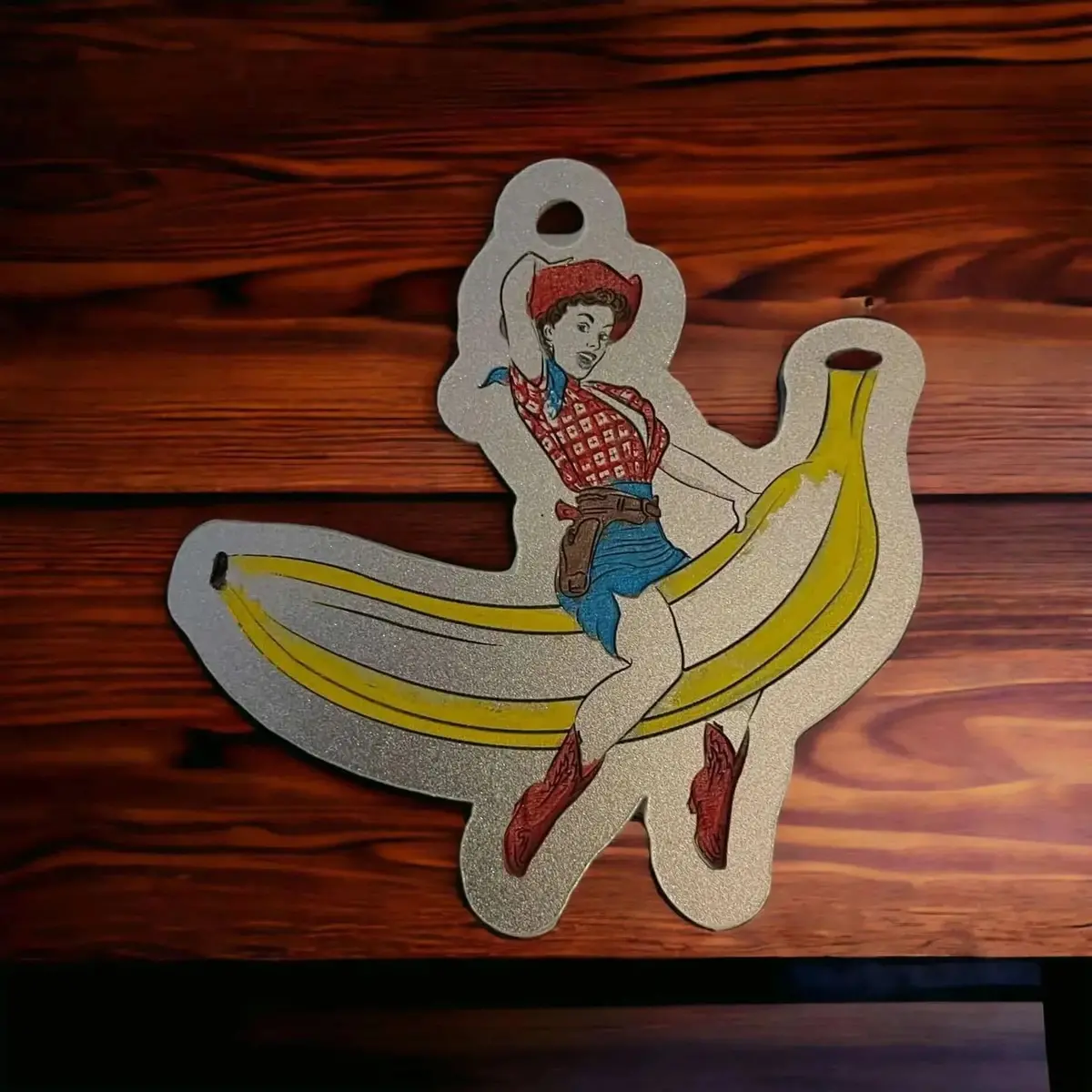Pin-Up Cowgirl Keychain 1