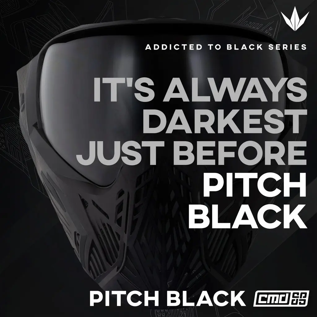 Bunkerkings Cmd Paintball Mask - Pitch Black 1