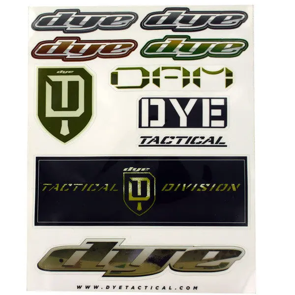 Dye Tactical Sticker Sheet 1