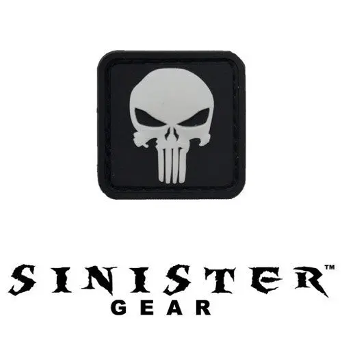 Sinister Gear "Punisher Pendant" Pvc Patch - White 1