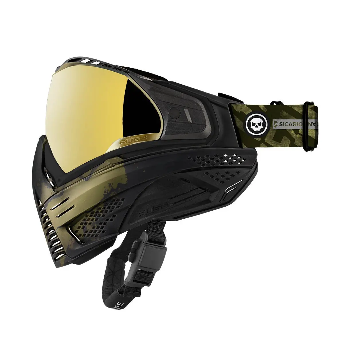 Push Unite Paintball Goggle - Le Infamous Gold Skull 1