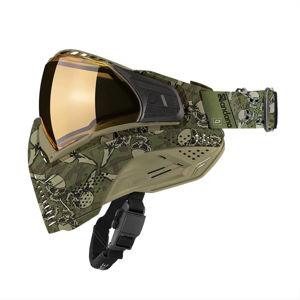 Push Unite Paintball Goggle - Sandana Olive 1