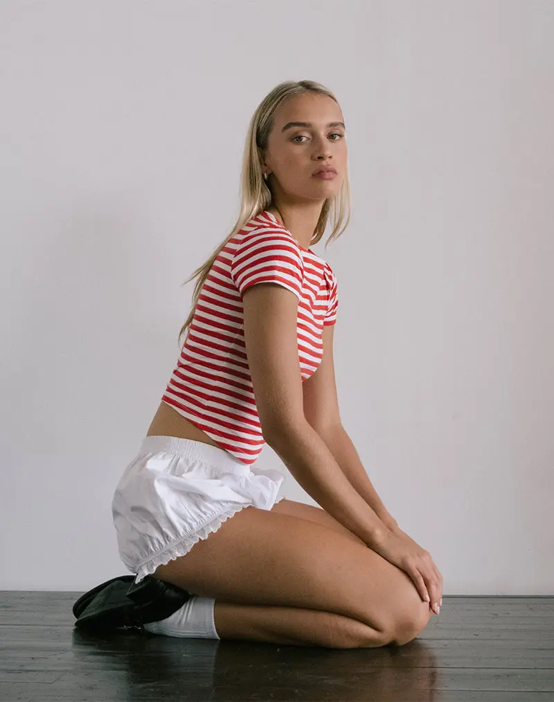 Ralina Top In Red And White Stripe 1