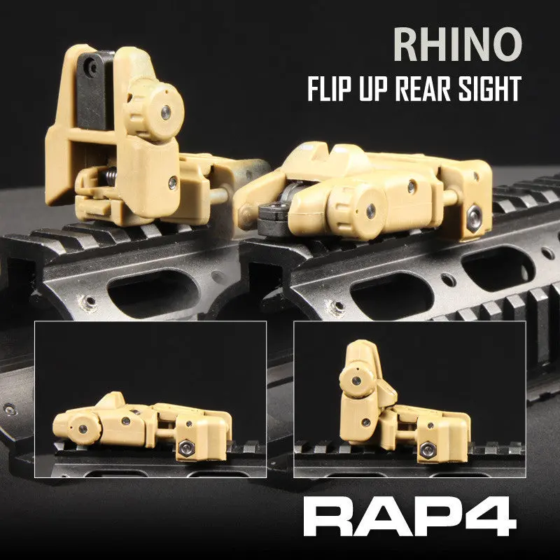 Rhino Flip-Up Rear Sight (Tan) 1