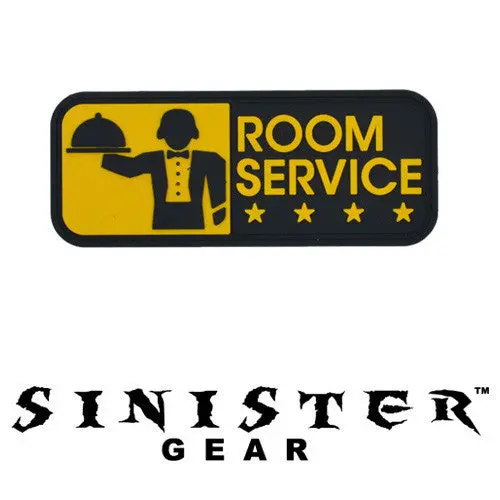 Sinister Gear "Room Service" Pvc Patch - Yellow 1