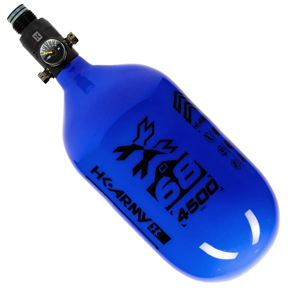 Hk Army "Extra Lite" Carbon Fiber Tank - Standard Reg - Rush - 68/4500 Psi - Blue/Black 1