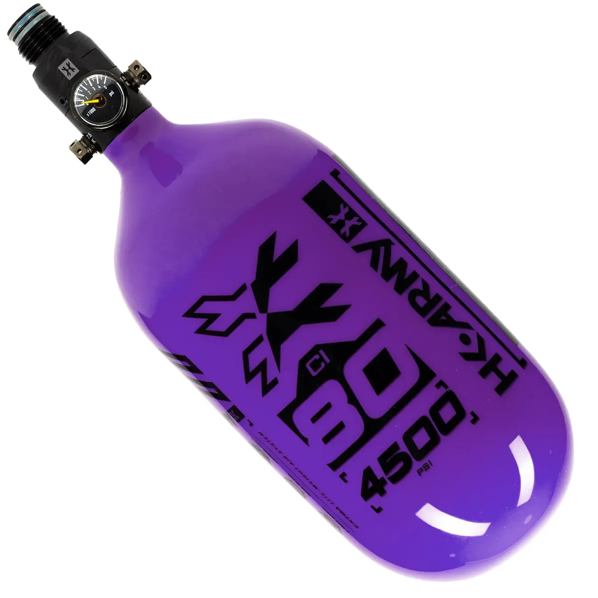 Hk Army "Extra Lite" Carbon Fiber Tank - Standard Reg - Rush - 80/4500 Psi - Purple/Black 1