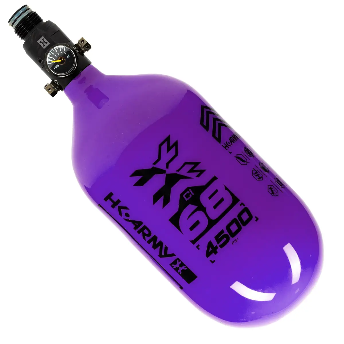 Hk Army "Extra Lite" Carbon Fiber Tank - Standard Reg - Rush - 68/4500 Psi - Purple/Black 1