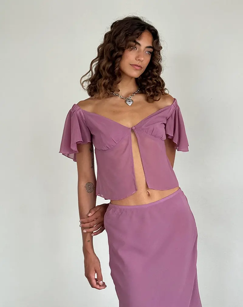 Samsiar Top In Chiffon Mauve 1