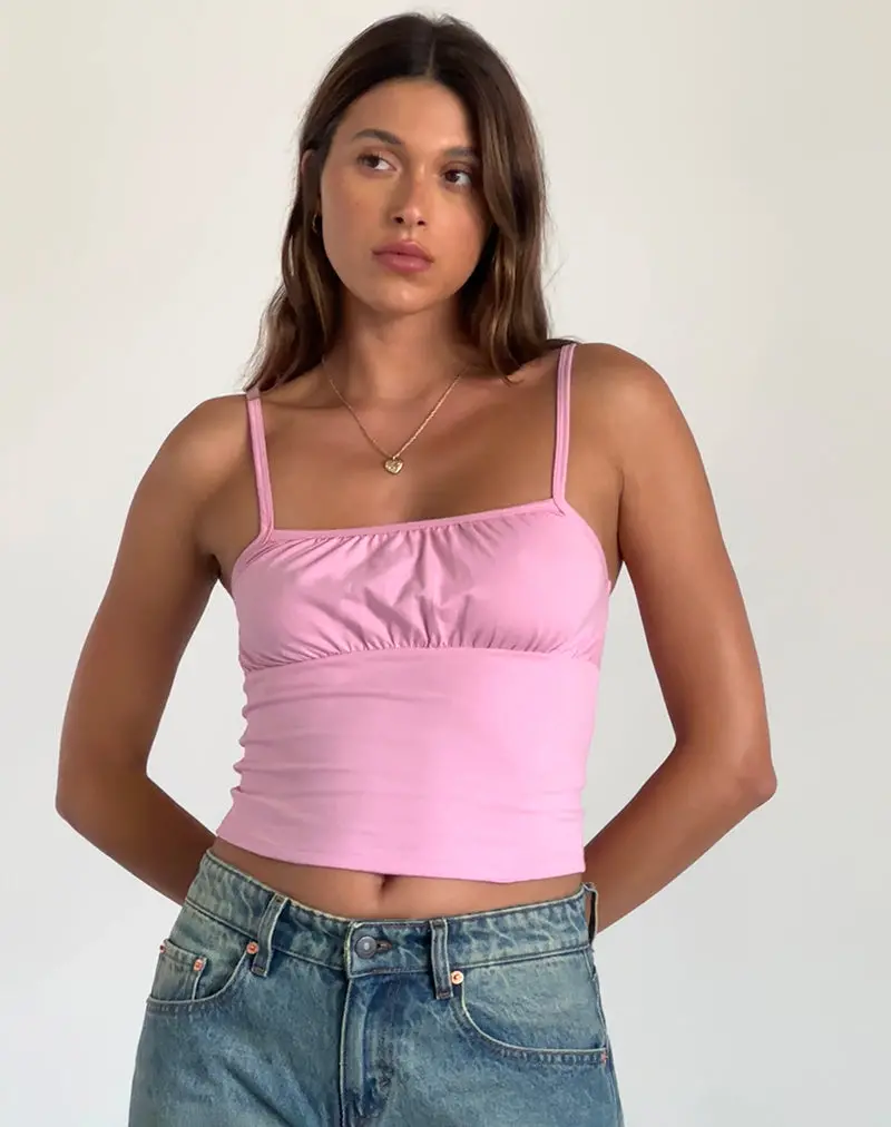 Sasya Cami Top In Flamingo Pink 1